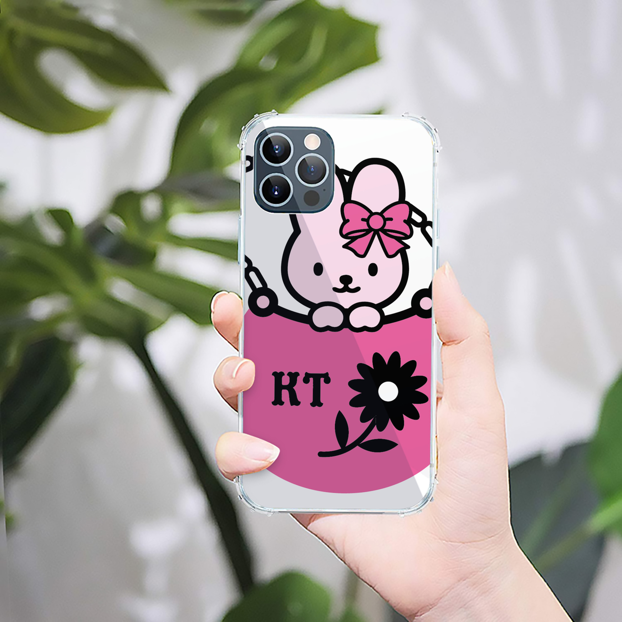 （画像用） Hello Kitty ハローキティ 【iPhone 12シリーズ対応】透明スマホケース（クリアソフトケース）